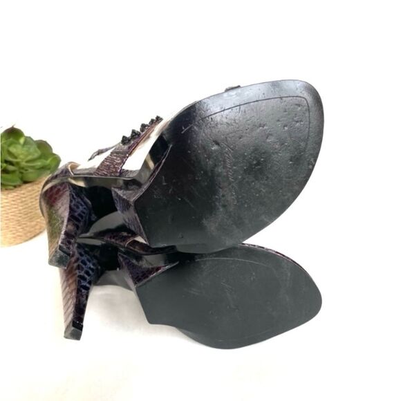 Kenneth Cole Sweet Greet Studded Heels Plum 7.5 - Picture 11 of 14